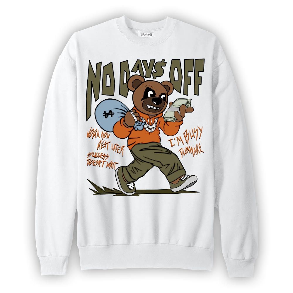 Sweatshirt To match Olive 5s Sweatshirt - No Day Off Bear Graphic