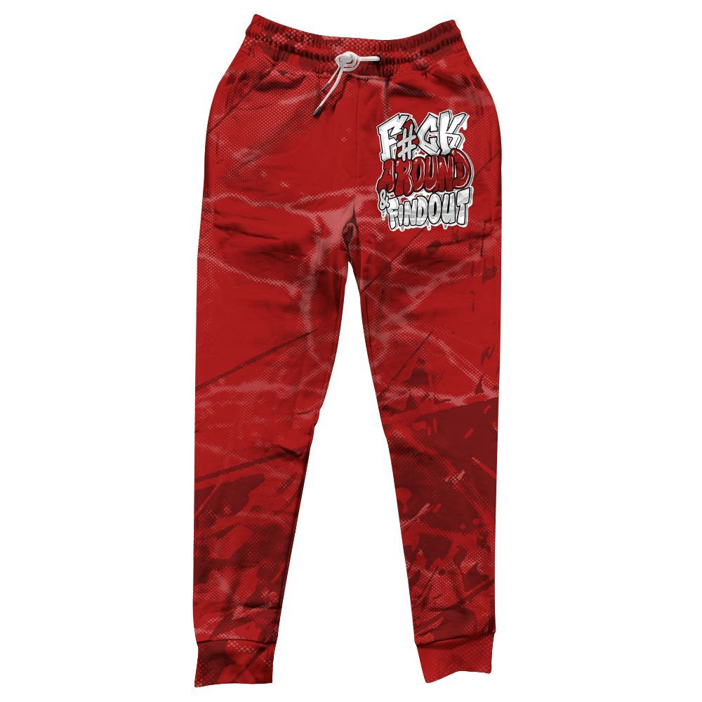 Sweatpant To Match Red Taxi 12s - F Around Find Out Graphic Profound All Over Print