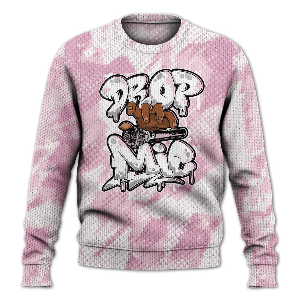 Knitted Sweater To Match Orchid 4s - Drop Mic Abstract