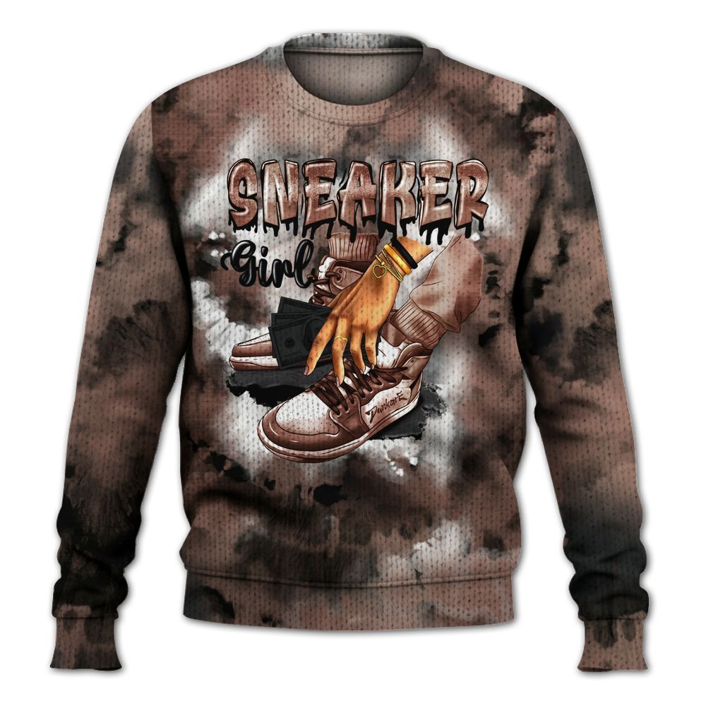 Knitted Sweater To Match KD 4 Christmas - SNEAKER Girl Money Drip Tie Dye