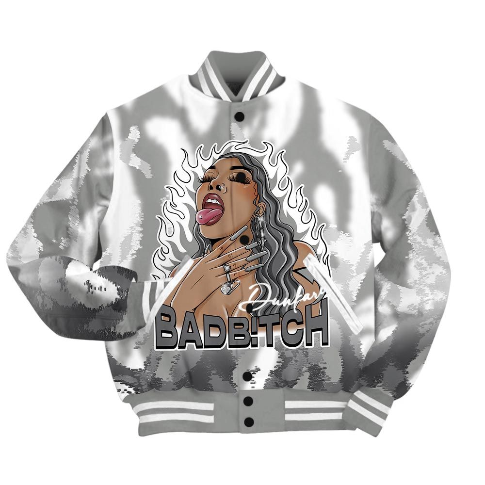 Varsity Jacket To Match Paris Cement Grey 4s - Bad B!tch Burn Varsity Jacket Unisex