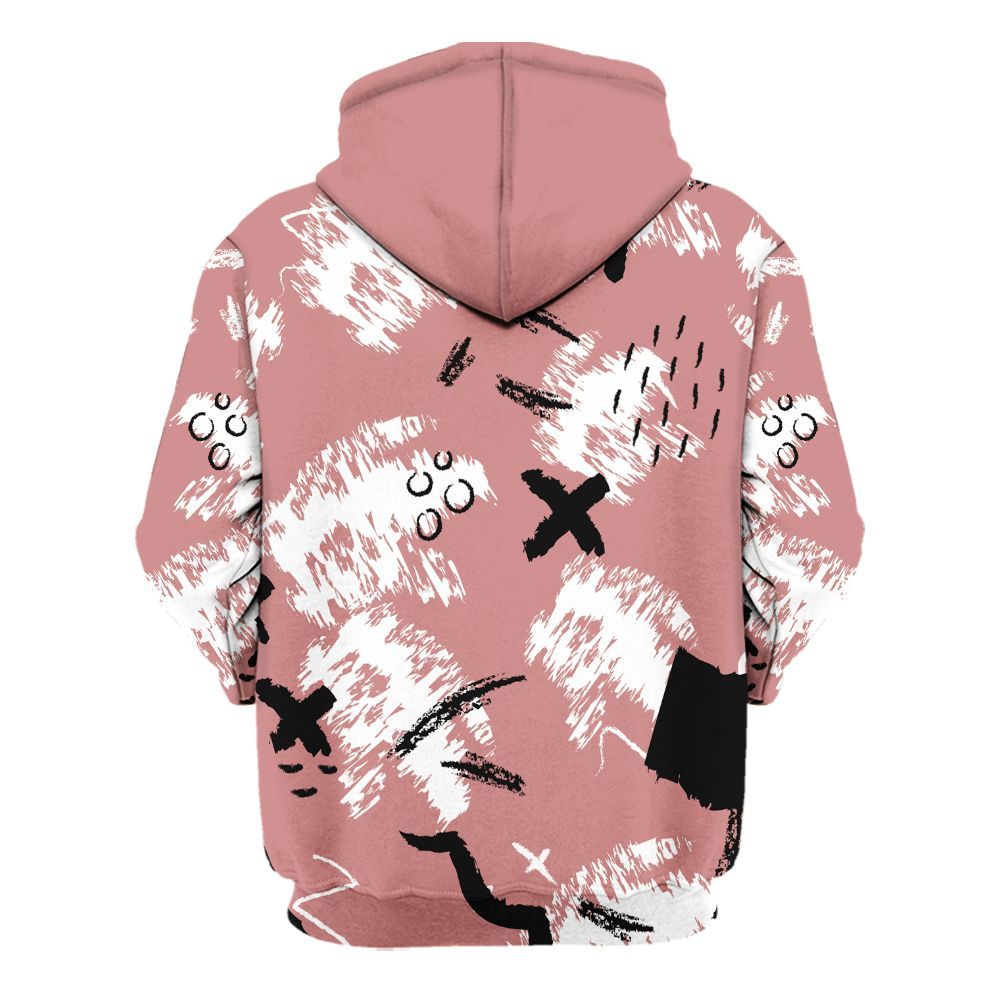 Hoodie To Match Low OG Rust Pink 1s - Hustle Grind Pray Retro All Over Print