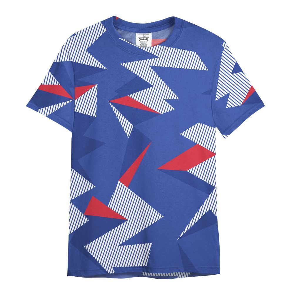 Shirt To Match Air Griffey Max USA Red White Blue 1s - Geometric Camouflage Pattern All Over Print