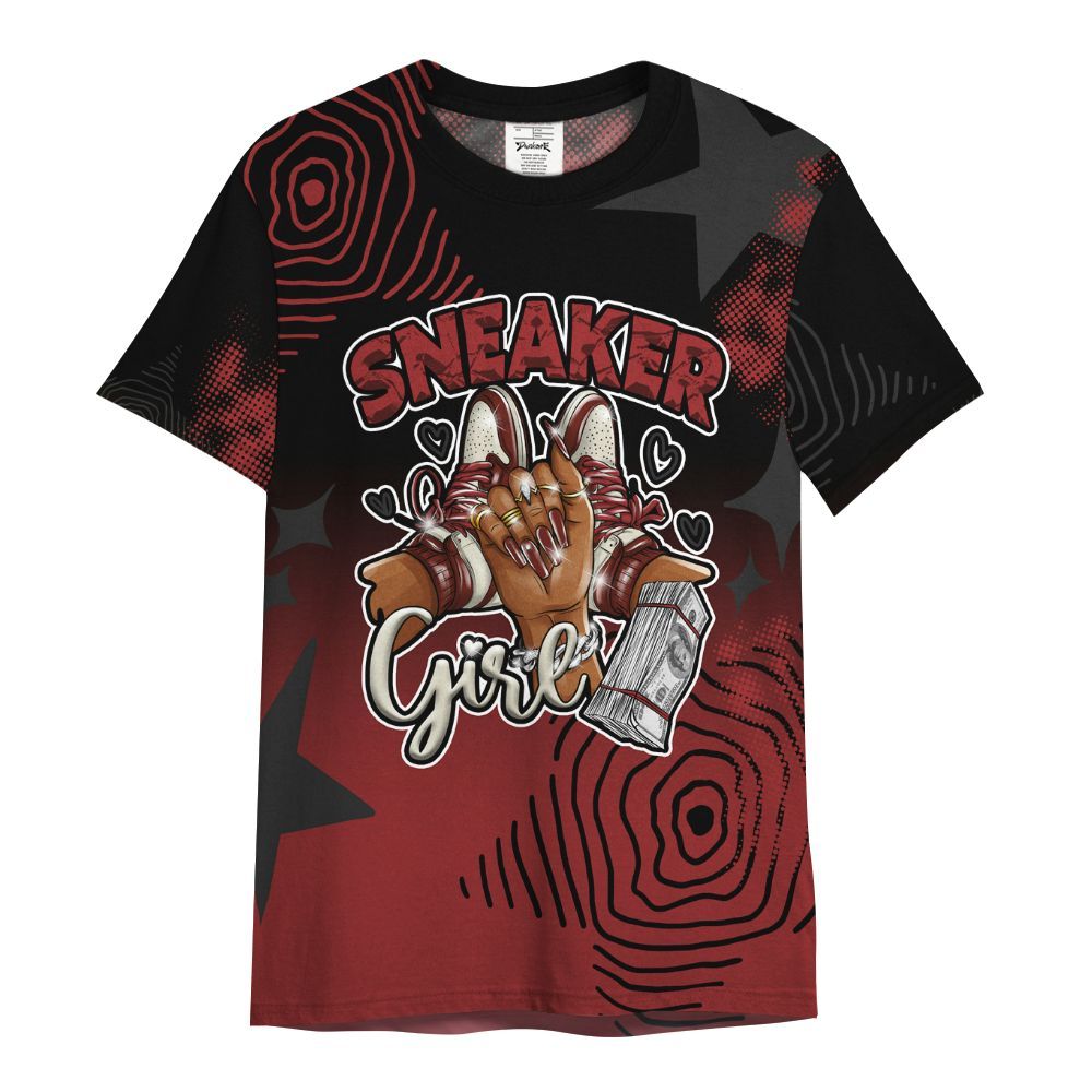 Shirt To Match High 85 Bred 1s - Sneakerz Girlz Unique Starz All Over Print