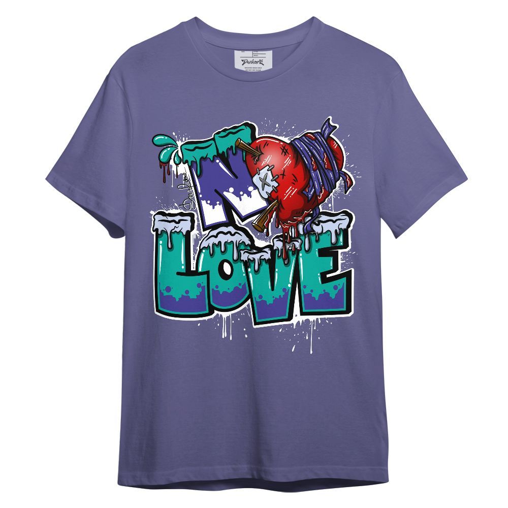 Shirt To Match Retro Grape 5s - Drip No Love Heart Graphic