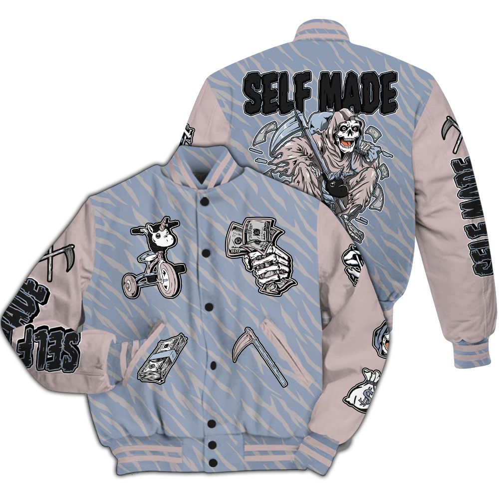 Varsity Jacket To Match Ja 2 Induction - Self Make Skeleton All Over Print