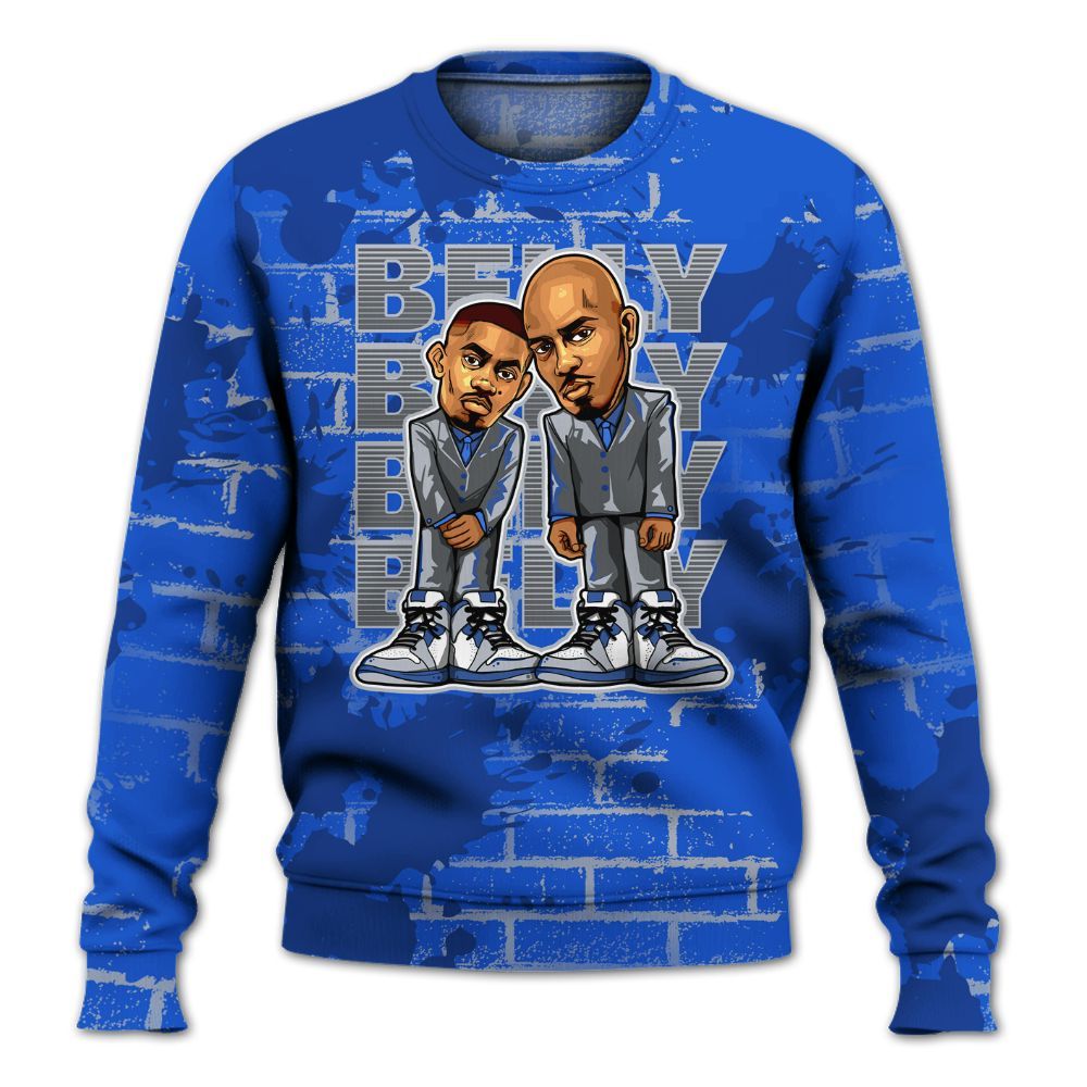 Sweatshirt To Match Air Foamposite One Royal - Belly Sneakers Graphic Halloween All Over Print