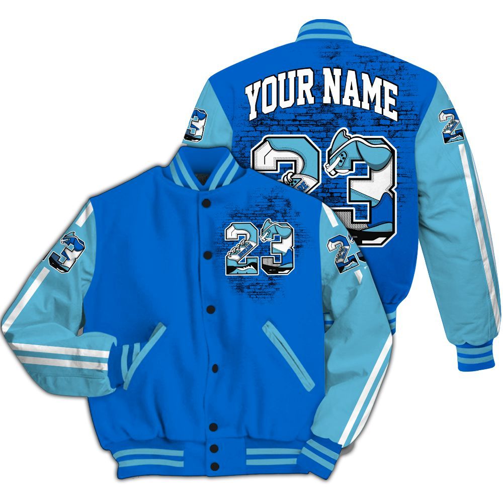 Varsity Jacket To Match Dunk Low Argon - Custom Name Number 23 5s All Over Print