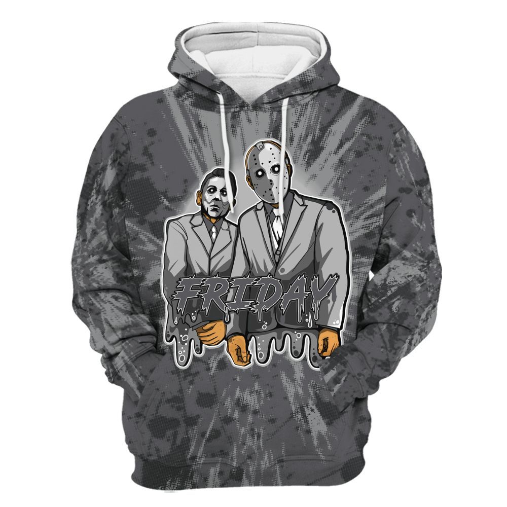 Hoodie To Match White Thunder 4s - Friday Halloween Graphic Luxury All Over Print