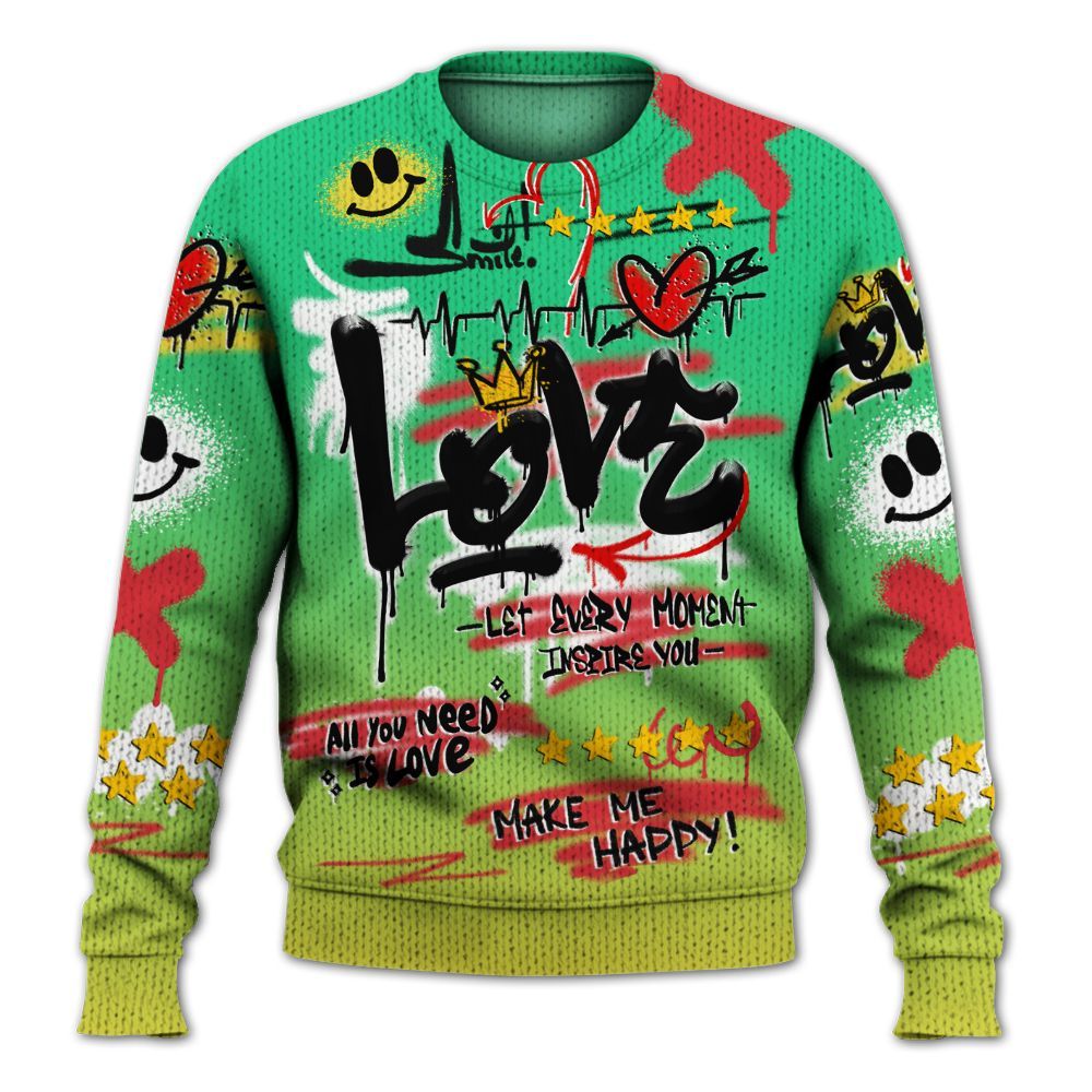 Sweater To Match Ja 3 Jurassic Park Explorer - Happy Love Beats Graffiti Streetwear Graphic