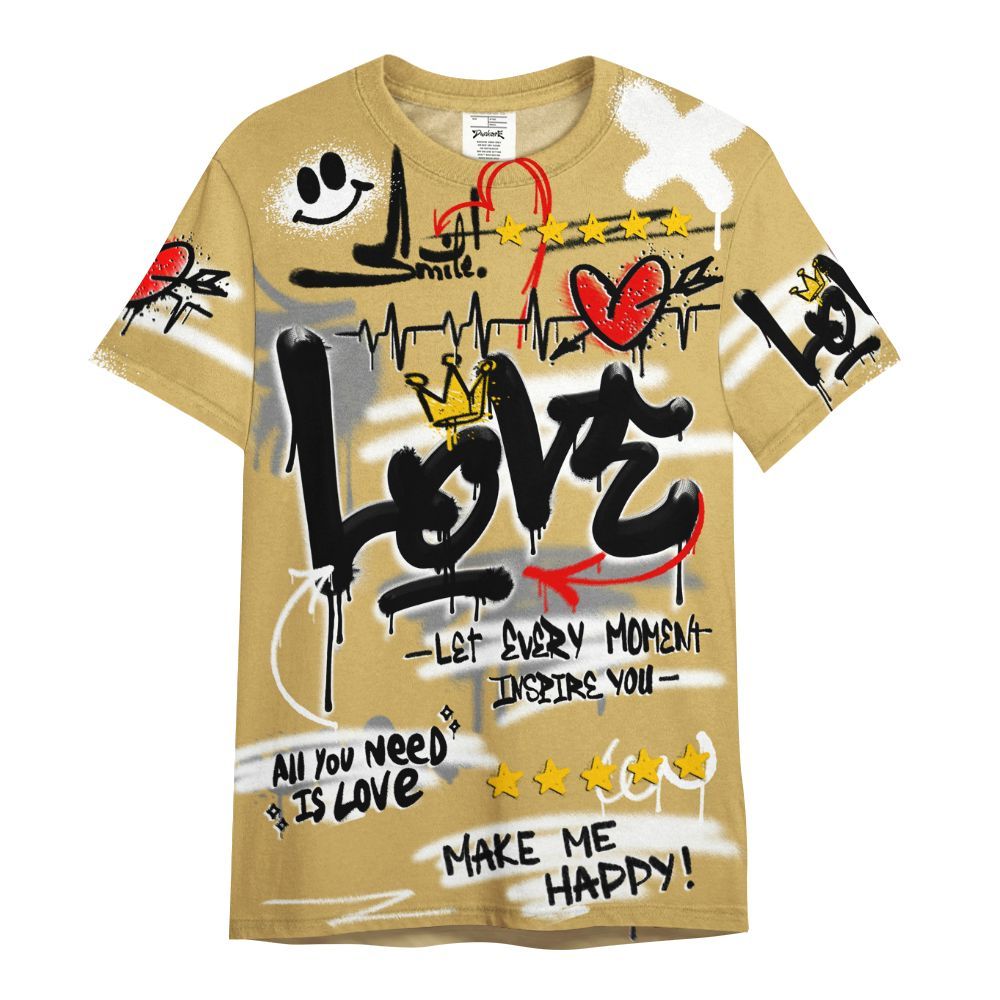 Shirt To Match Craft Paris 6s - Happy Love Beats Graffiti Streetwear All Over Print