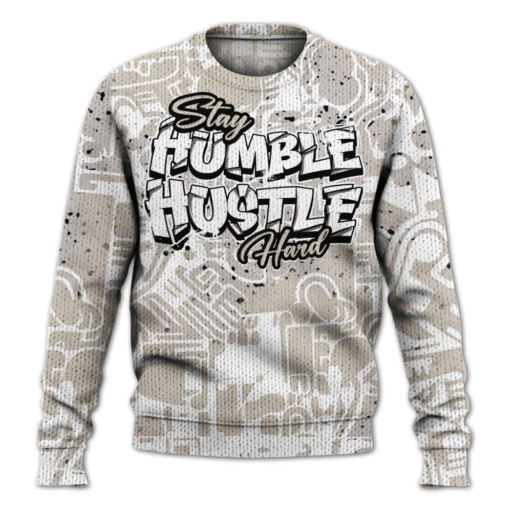 Knitted Sweater To Match Retro Reverse Metallic 5s - Humble Hustle Doodle Retro