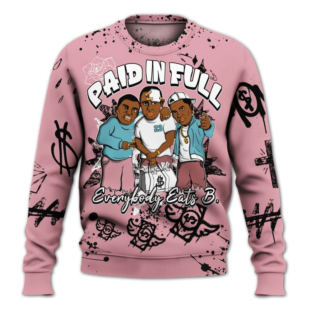 Sweatshirt To Match Doernbecher 6s - Everybody Paid In Full Crayon All Over Print
