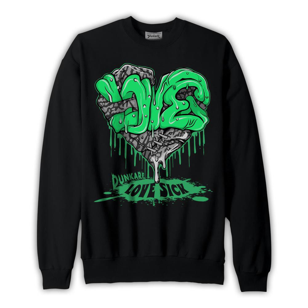 Sweatshirt To match Sweatshirt Love Sick, 3 Green Glow Sweatshirt To Match Sneaker 2404 PAT