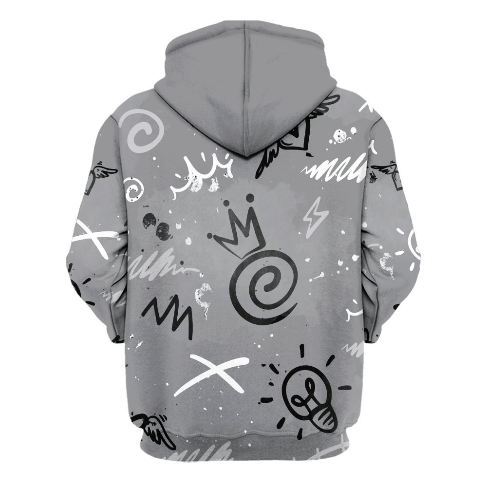 Hoodie To Match Retro Wolf Grey 5s - Drip Been Di2ferent All Over Print