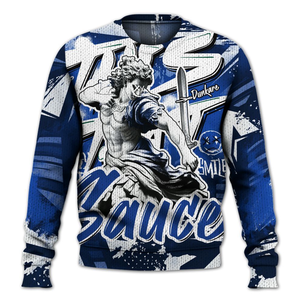 Knitted Sweater To Match Air Foamposite One Royal - This That Sauce Retro
