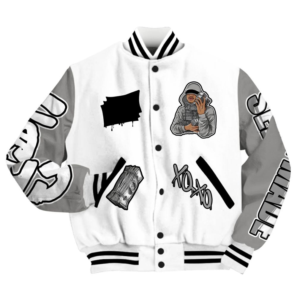 Varsity Jacket To Match OG Steel Grey 10s - Selfmade All Over Print