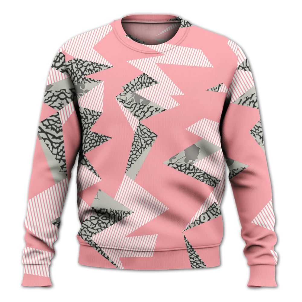 Sweatshirt To Match Retro Wings 3s - Geometric Camouflage Pattern All Over Print
