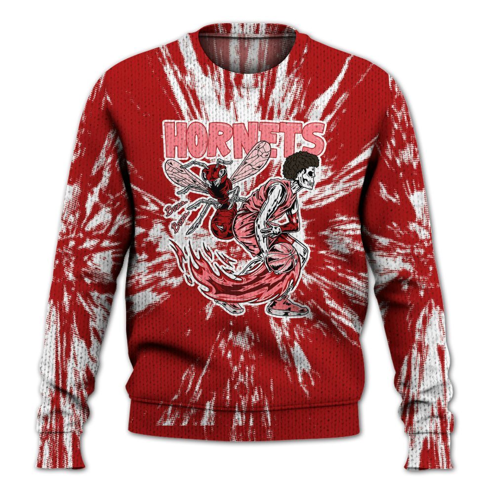 Knitted Sweater To Match Red Taxi 12s - Hornets Skeleton Luxury