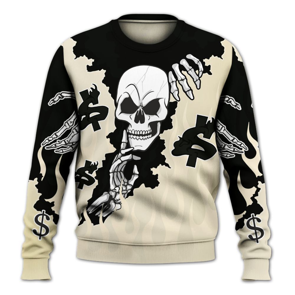 Sweatshirt To Match Retro Low OG Nitro 1s - Ones Move In Silence Graphic Trapped All Over Print