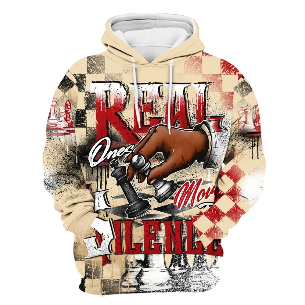 Hoodie To Match Dunk Low Strawberry Waffle - Chess Move In Silence All Over Print