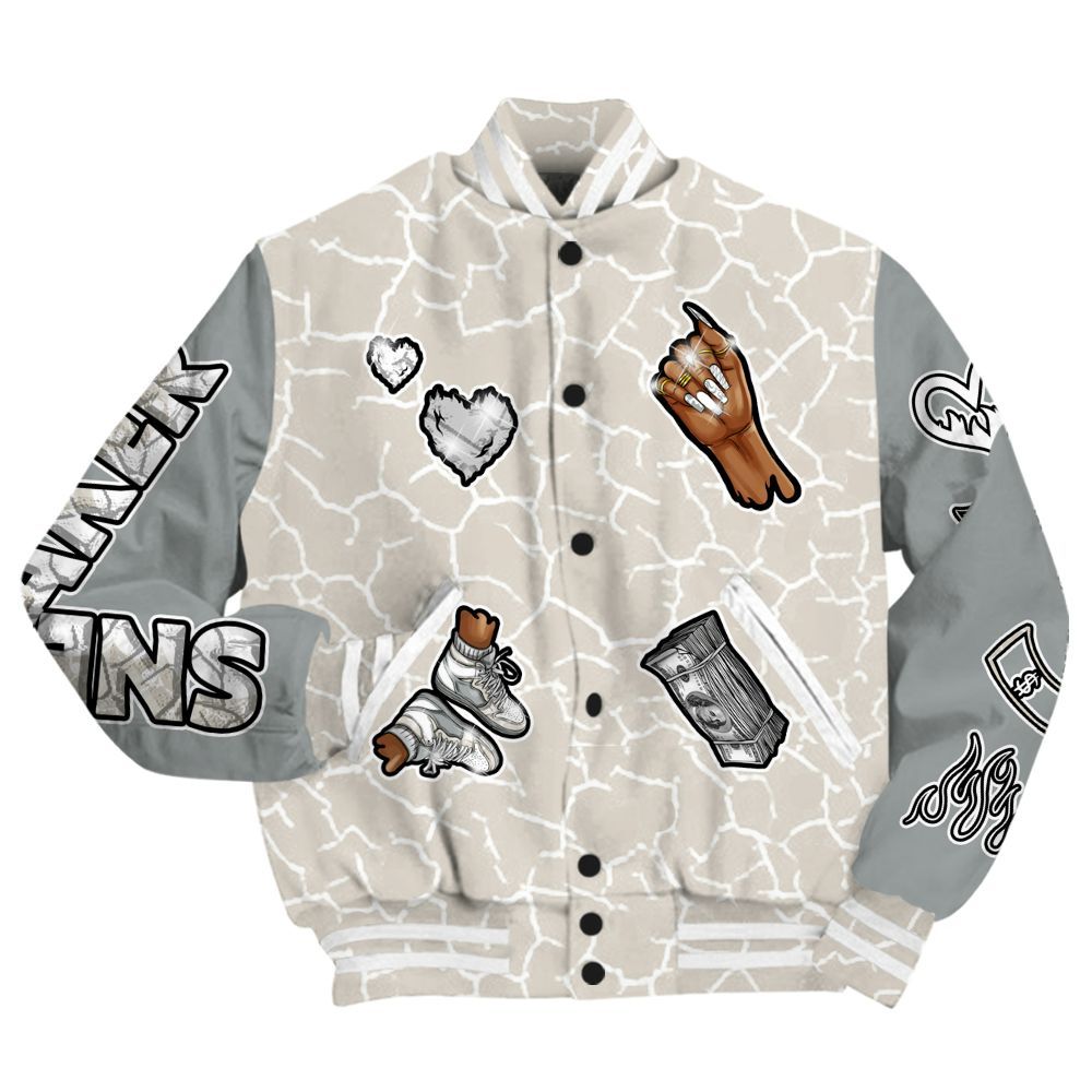Varsity Jacket To Match Retro Pure Money 3s - Sneakerz Girlz All Over Print