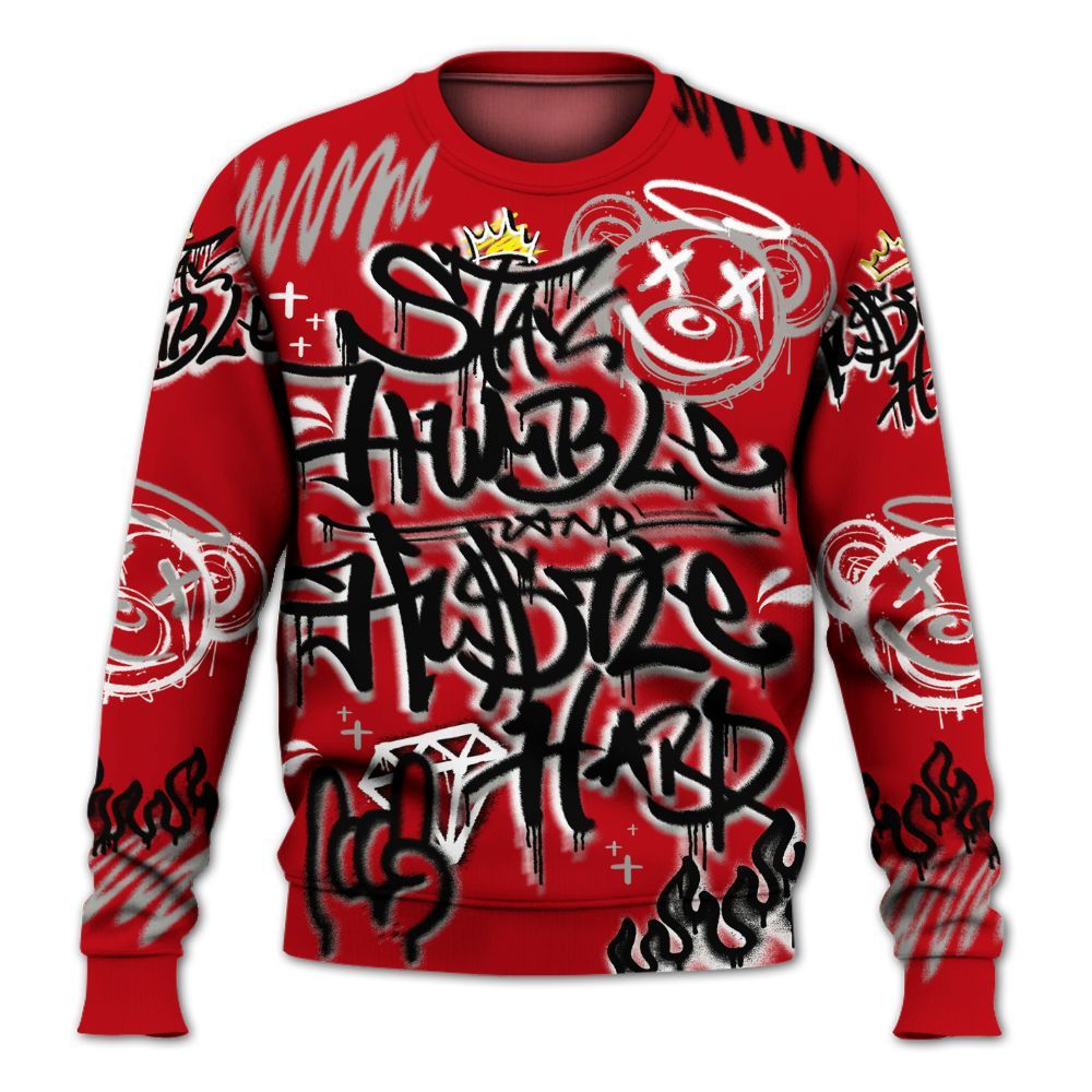Sweatshirt To Match Air Griffey Max Gray Reds 1s - Humble Drip Streetwear Graffity All Over Print