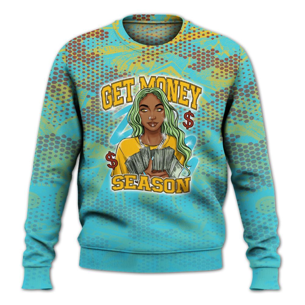 Sweatshirt To Match SB Dunk Di'Orr Greenwood - Get Moneys Season Banknote All Over Print
