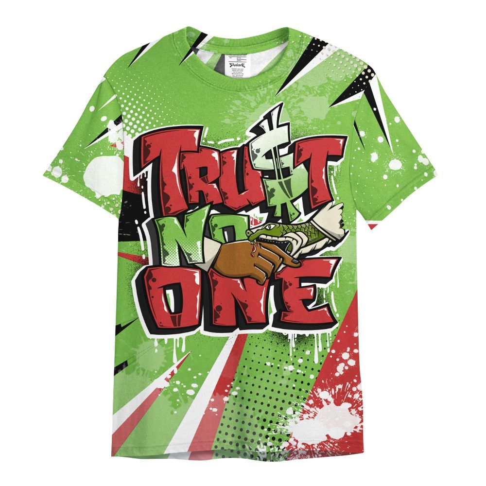 Shirt To Match Air Max Waffle SP Action Green - Poly Trust No One Dripping All Over Print