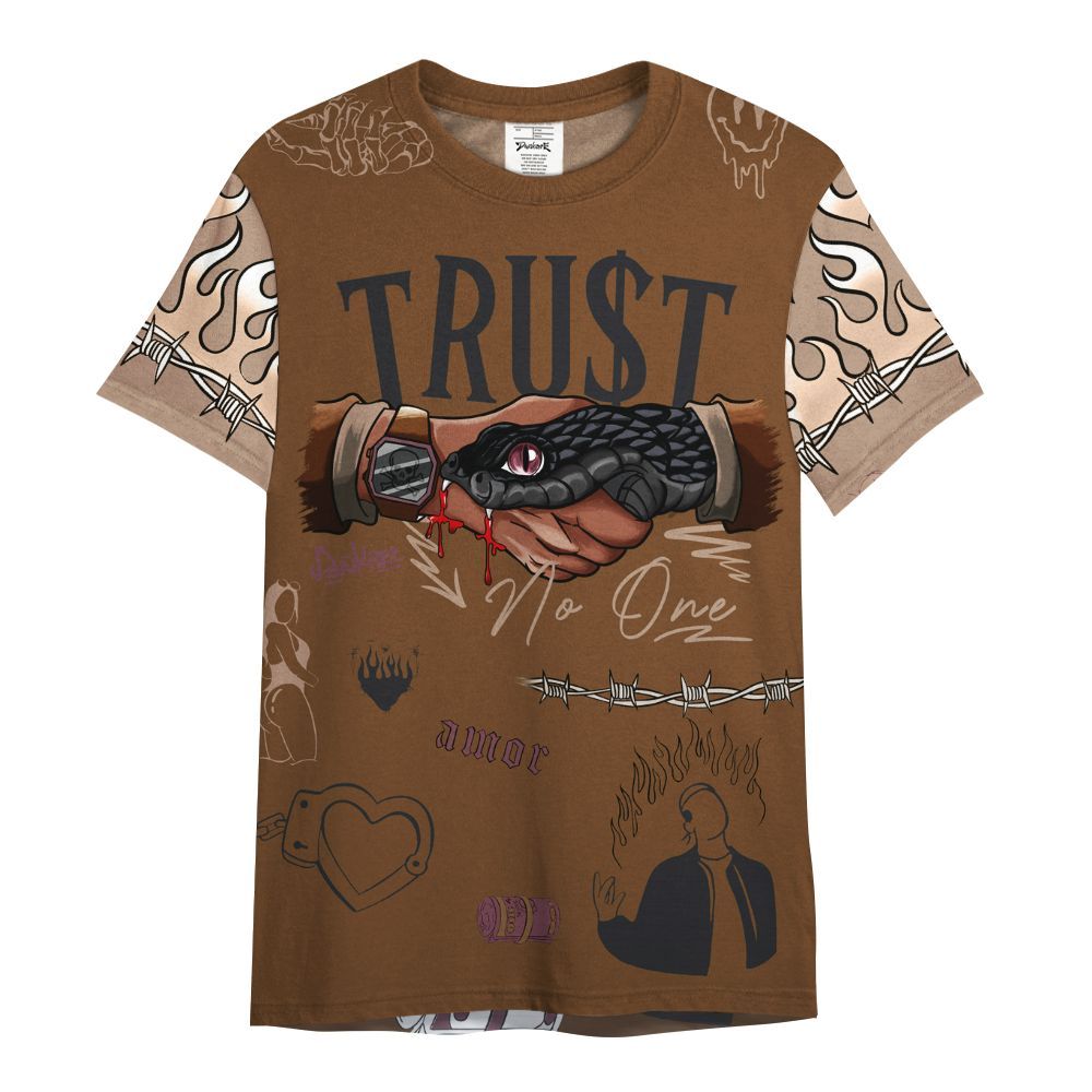 Shirt To Match Archaeo Brown 3s - Snake Trust No One All Over Print