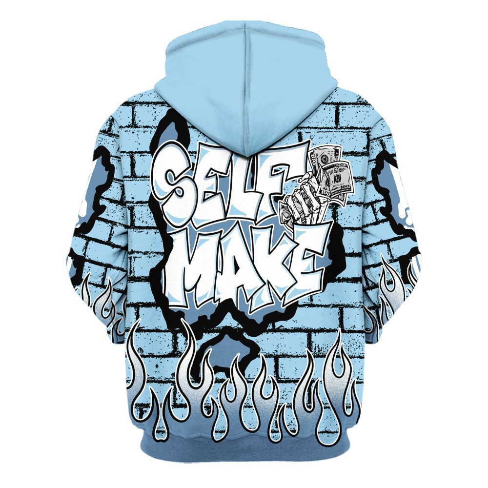 Hoodie To Match Legend Blue 11s - Self Make Skeleton Crashed All Over Print