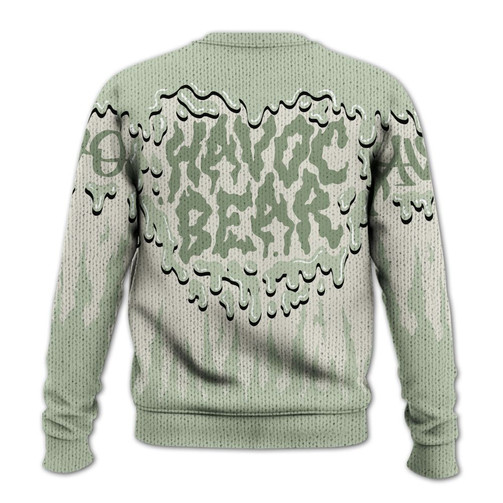 Knitted Sweater To Match Seafoam Sail 4s - Havok Bear Dripping