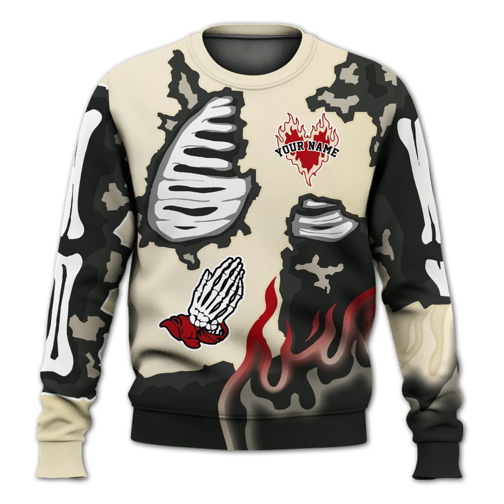 Sweatshirt To Match Retro Low OG Nitro 1s - Dislike Us Graphic Burning Custom Name All Over Print