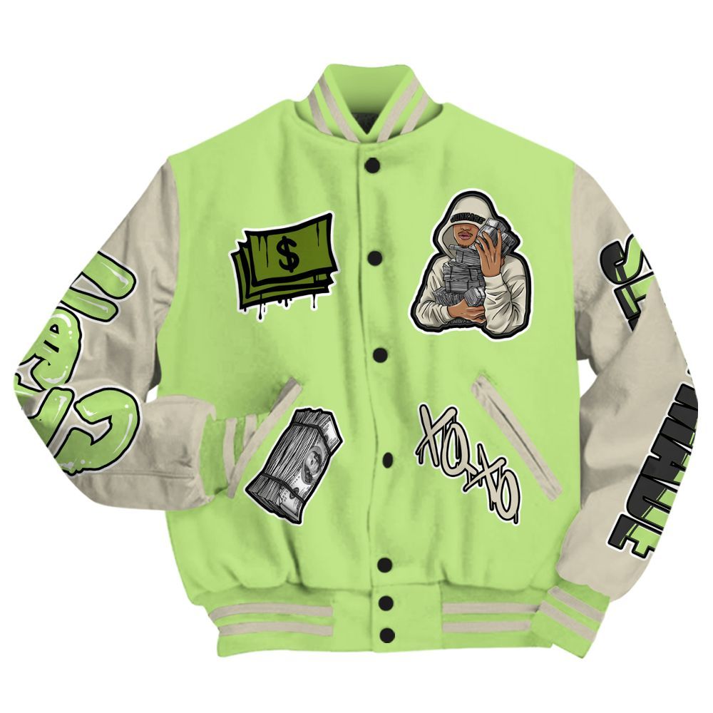 Varsity Jacket To Match Air Max Stussy Action Green - Selfmade Unique All Over Print