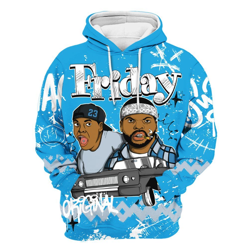Hoodie To Match University Blue Low 2026 11s - Friday Sneaker Crayon All Over Print