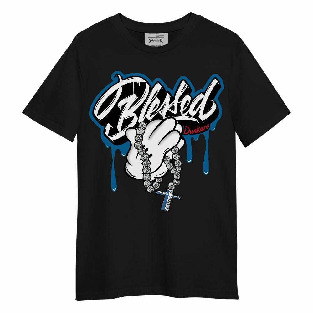 Shirt To Match OG True Blue 3s - God Blessed Drip Graphic