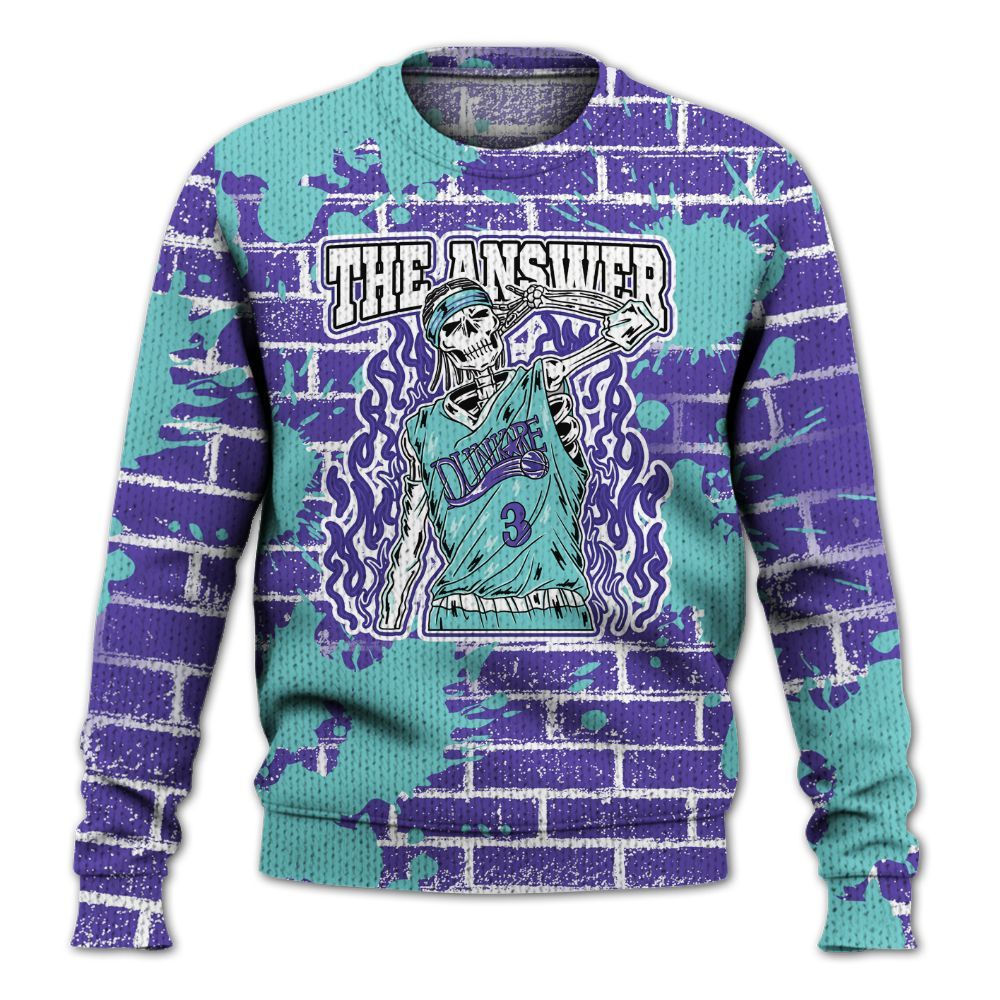 Knitted Sweater To Match Low Hornets 1s - Allen Answer Skeleton Brick