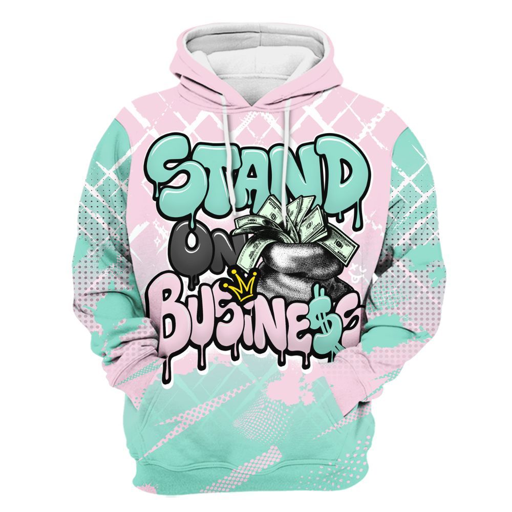 Hoodie To Match Retro Easter 5s - Halftone Stand Business Dripping All Over Print