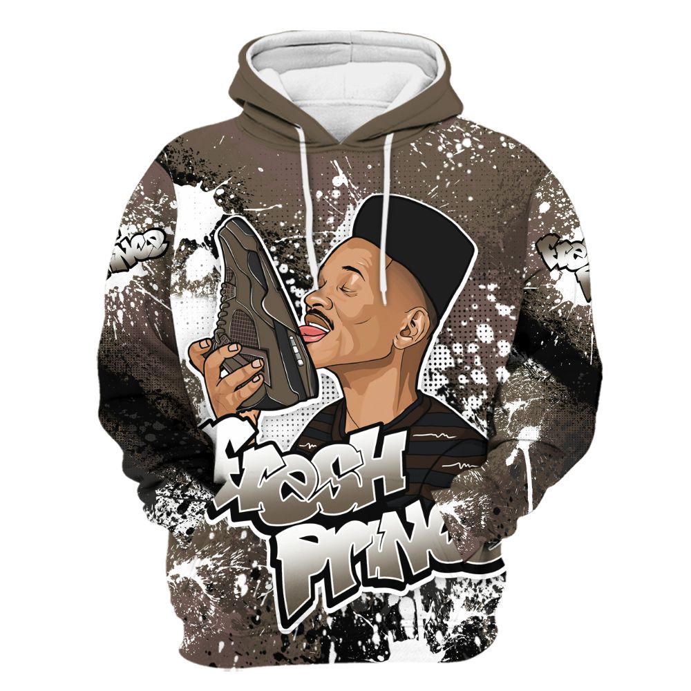 Hoodie To Match AMM Dark Mocha 4s - Fresh Sneaker Lick All Over Print