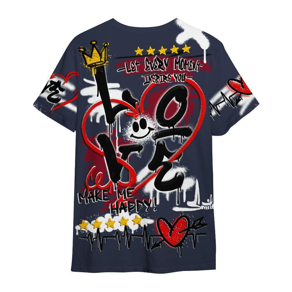 Shirt To Match OG Low Howard University 2026 1s - Happy Love Beats Graffiti Streetwear All Over Print