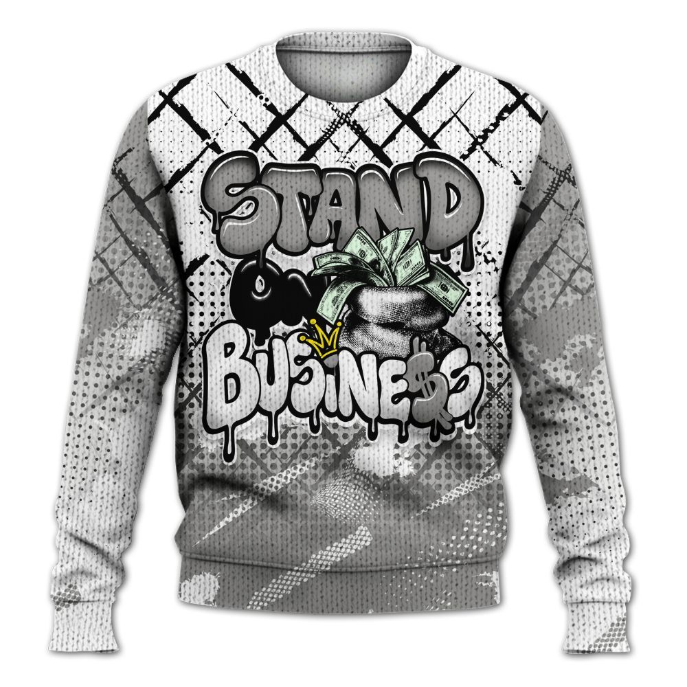 Sweater To Match OG Steel Grey 10s - Halftone Stand Business Dripping Graphic