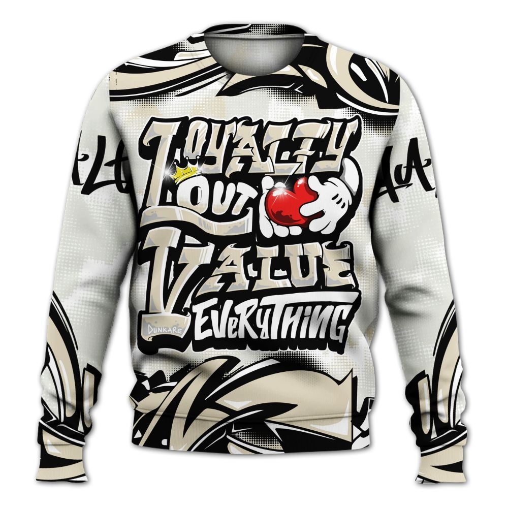 Sweatshirt To Match Grand Finale 11s Shirt, Loyalty Out Value Graffiti All Over Print