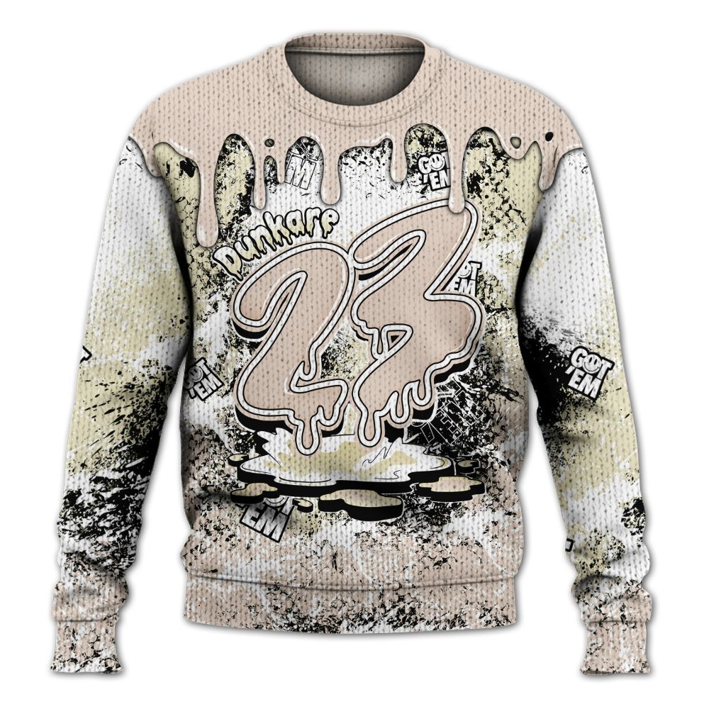 Knitted Sweater To Match A Ma Maniere X Fossil Stone 4s - Dripping 23 Drip