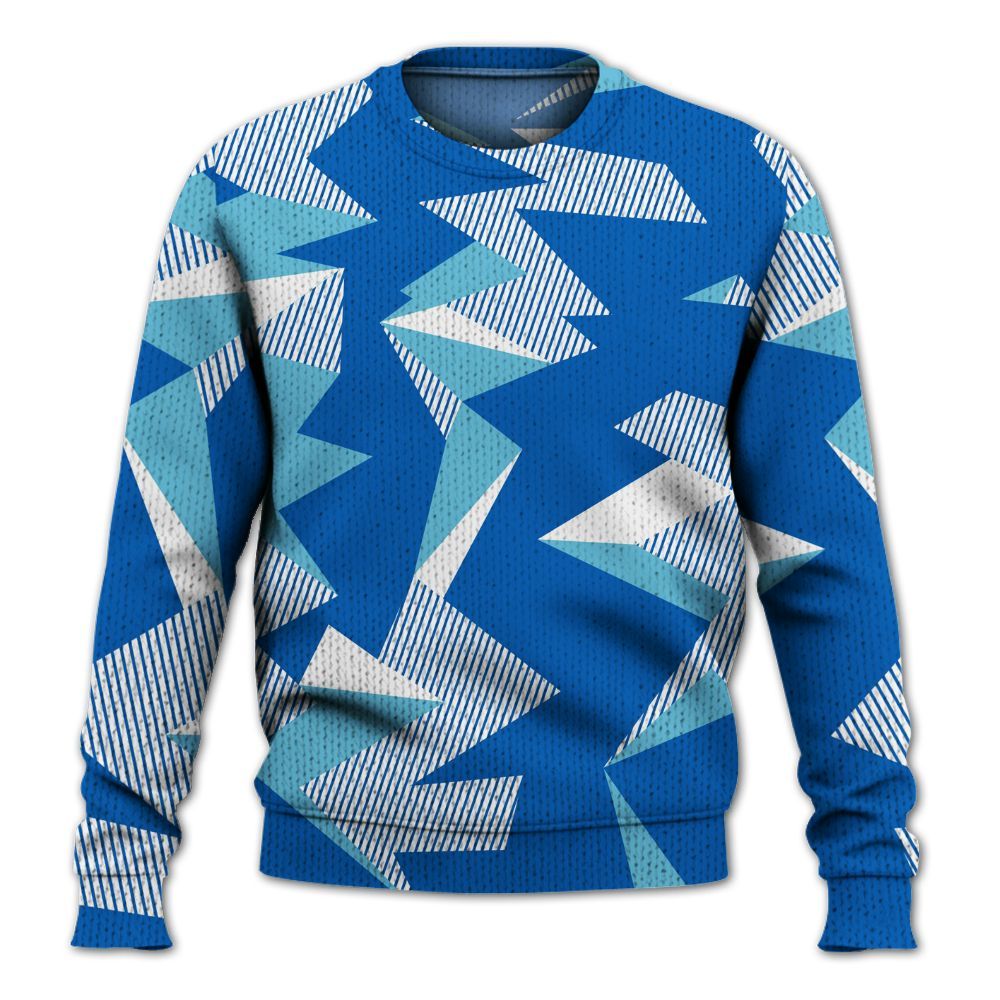 Knitted Sweater To Match Dunk Low Argon - Geometric Camouflage Pattern