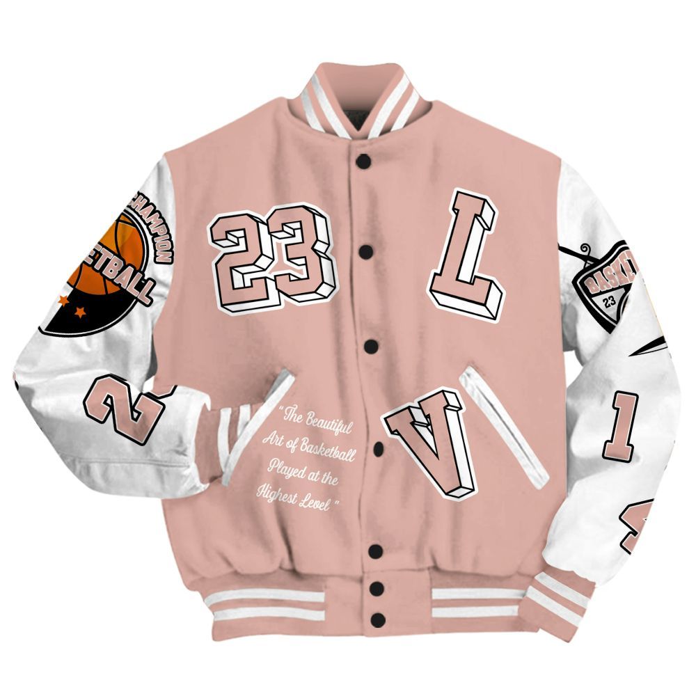 Varsity Jacket To Match Dunk Low Pink Velvet - The GOAT Got Em Streetwear All Over Print