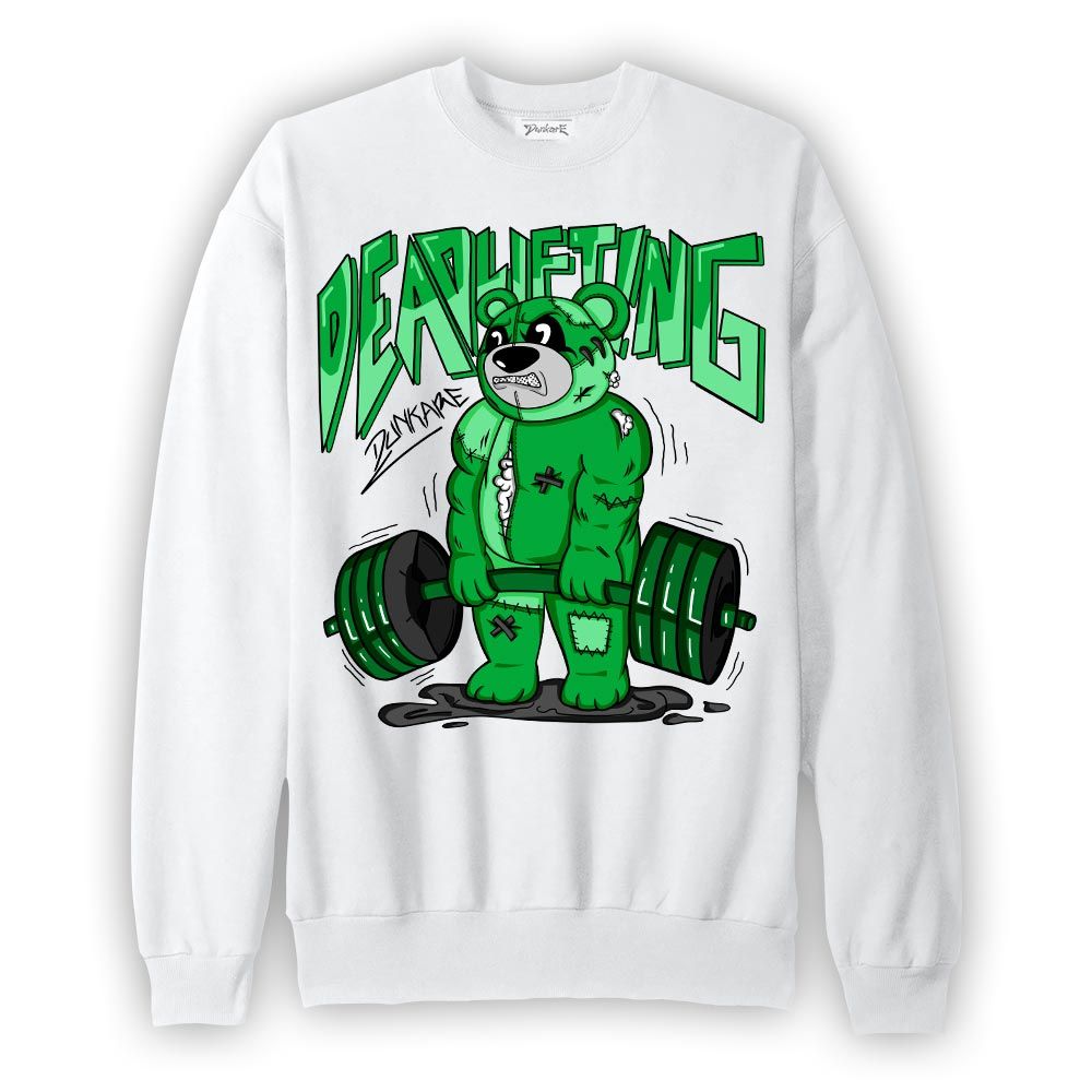 Sweatshirt To match Lucky Green 5s Sweatshirt - Deadlifting Bear Graphic