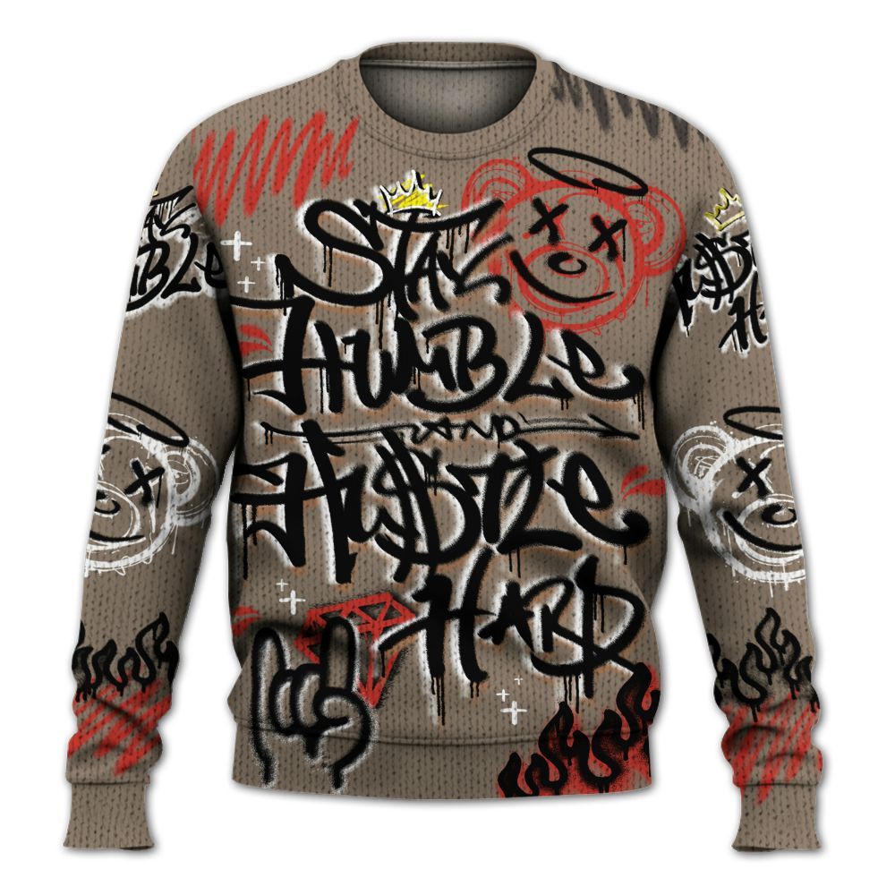 Knitted Sweater To Match Air Max Rocky Distressed - Humble Drip Streetwear Graffity