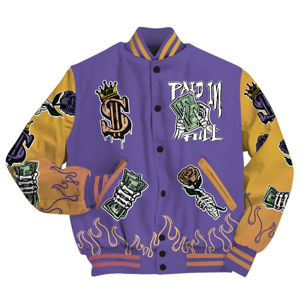 Varsity Jacket To Match Book Sunset 1s - Fire Everybody Paid In All Over Print
