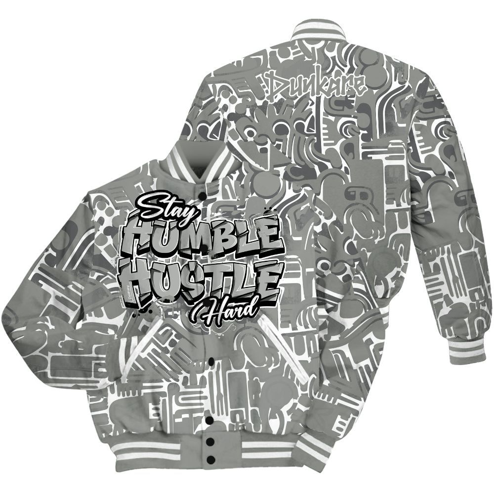 Varsity Jacket To Match Paris Cement Grey 4s - Humble Hustle Retro All Over Print