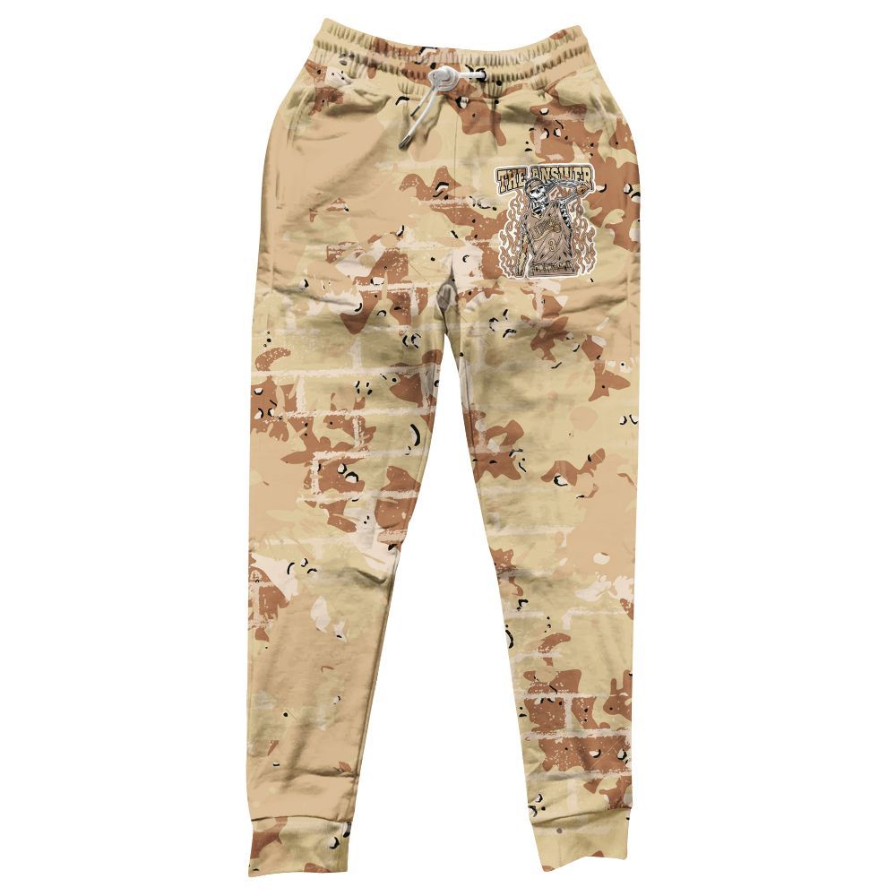Sweatpant To Match Desert Camo 3s - Allen Answer Skeleton Brick All Over Print
